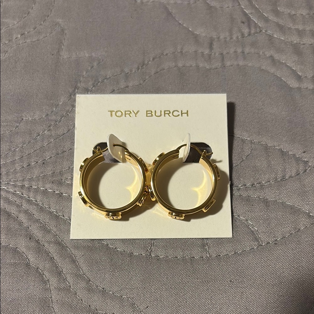 Tory Burch Miller Gold Hoop Earrings